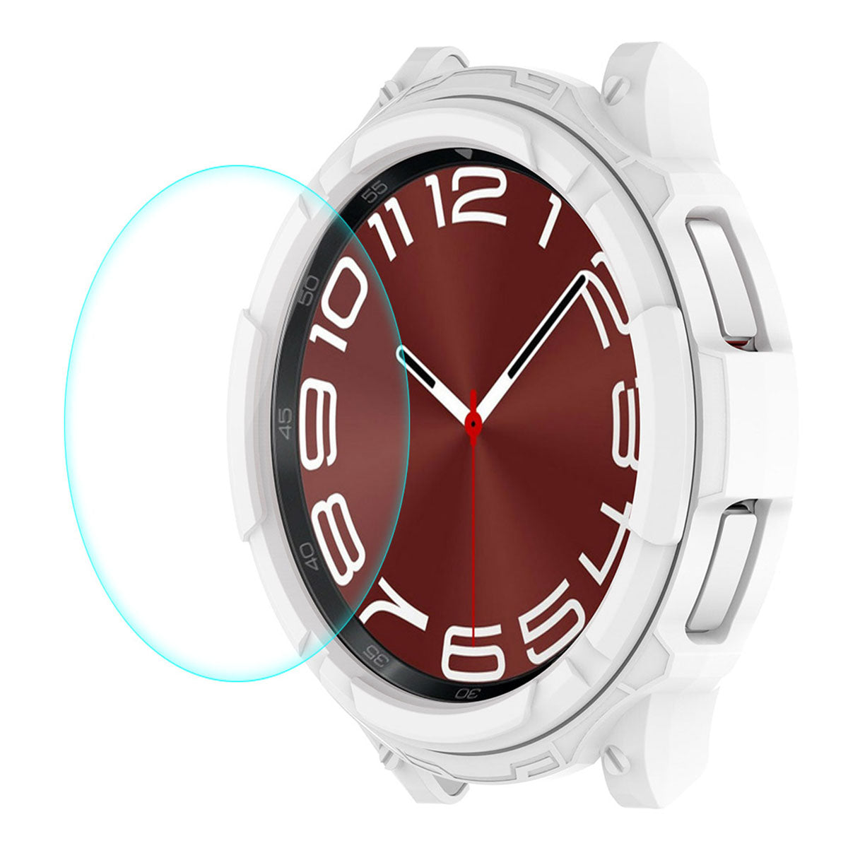 ENKAY HAT PRINCE For Samsung Galaxy Watch6 Classic 47mm Watch Case Hollow Half-Cover PC Frame with 0.2mm 2.15D 9H Tempered Glass Screen Film ENKAY HAT PRINCE For Samsung Galaxy Watch6 Classic 47mm Watch Case Hollow Half-Cover PC Frame with 0.2mm 2.15D 9H Tempered Glass Screen Film